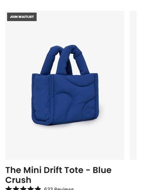 Thirty years  Mini Drift Tote in Blue Crush